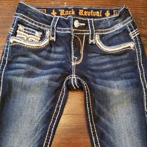 Rock Revival Dark Wash Straight Leg Jeans